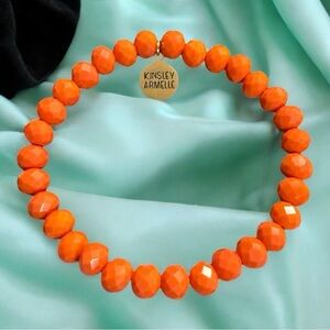 Kinsley Armelle Orange Beaded Bracelet NWOT